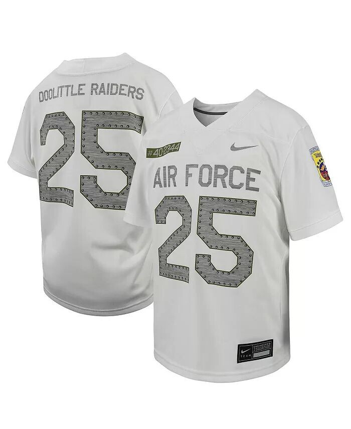 

Джерси для футбольного матча Big Boys # 25 White Air Force Falcons Nike, белый