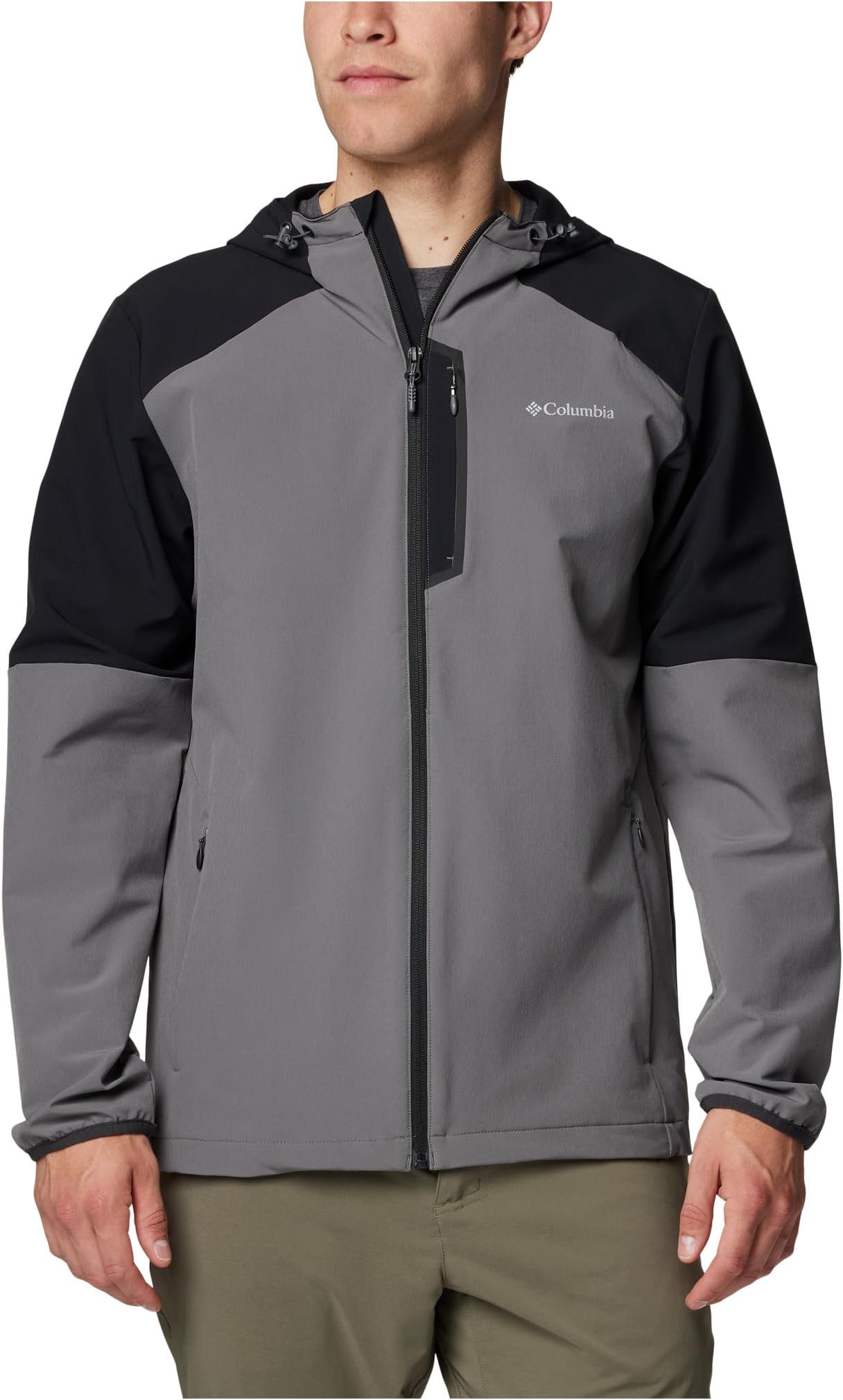 

Толстовка Columbia Columbia Tech Softshell Hoodie, цвет City Grey/Black