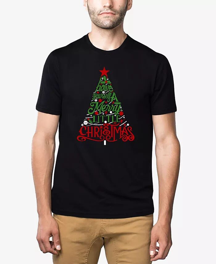 

Мужская футболка с надписью «Have Yourself a Merry Little Christmas» из премиального смеси LA Pop Art, черный
