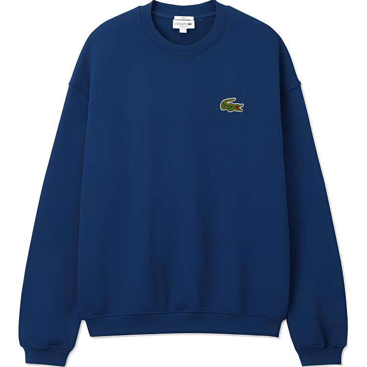 Толстовка LACOSTE с флисовой подкладкой и зеленой нашивкой, зеленый — фото 3