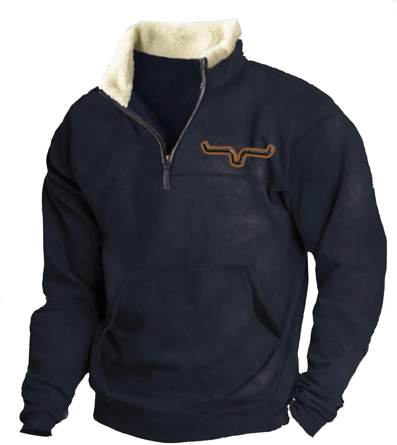 

Мужской вельветовый пуловер с воротником-поло и длинными рукавами QWENTMTNTY