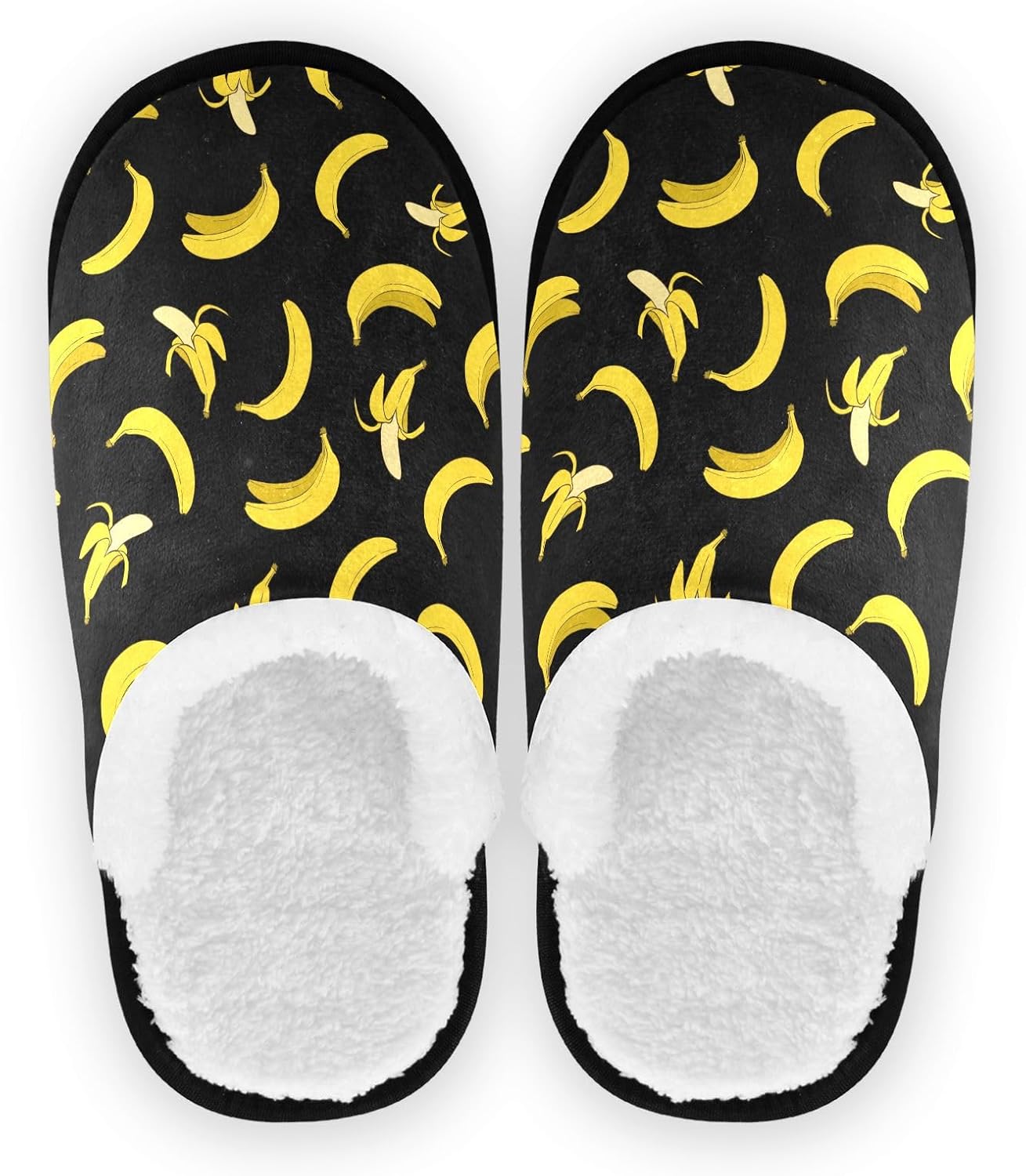 

Домашние тапочки JHKKU из мягкого ворса, теплые, нескользящие, для женщин и мужчин, уютные, для дома и путешествий, Banana