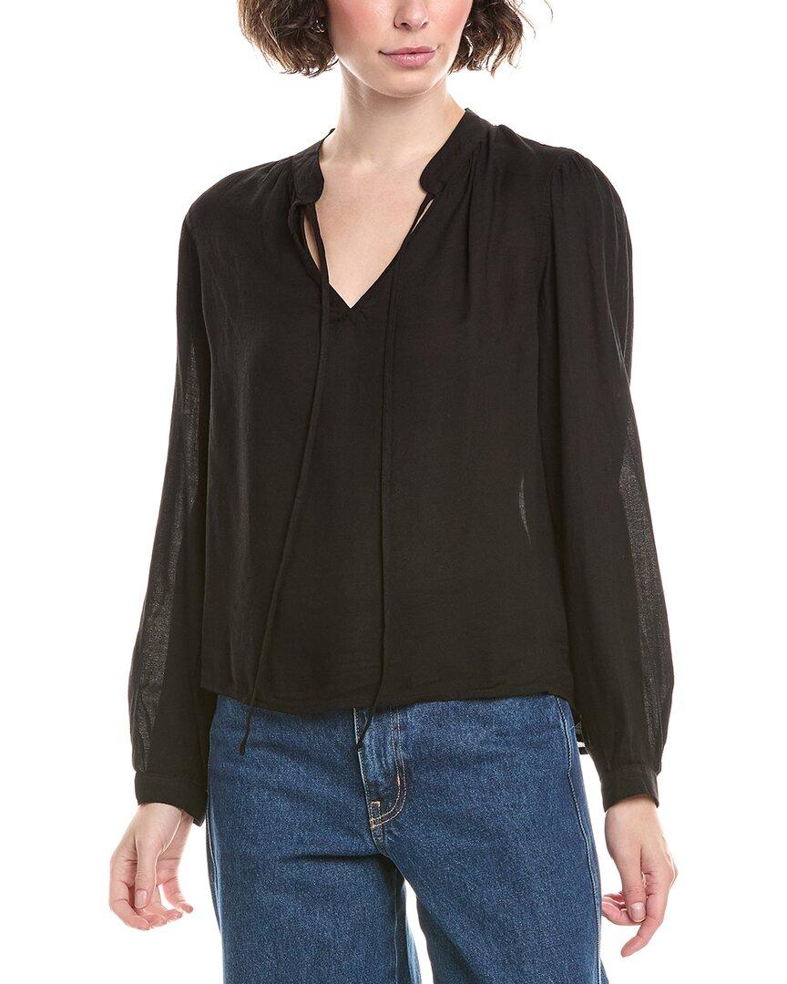 

Bella Dahl Блузка с запахом и завязкой на шее, черный