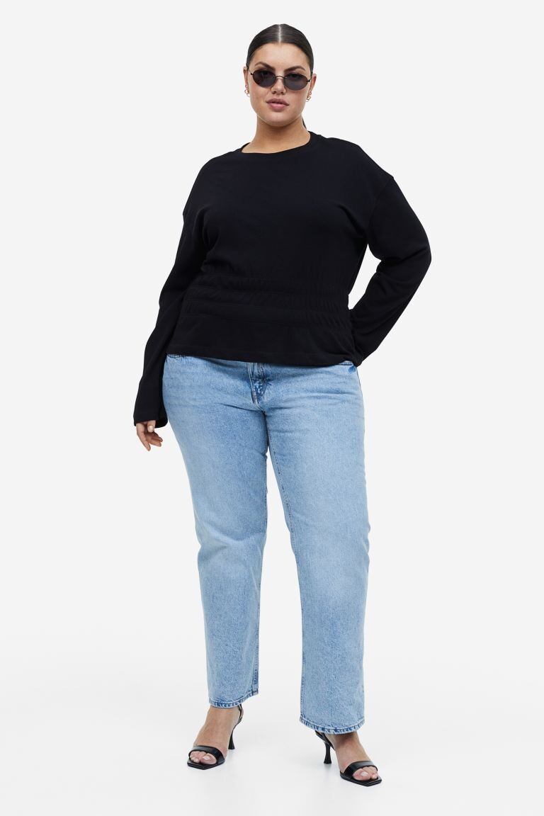 

Топ со сборкой на талии H&M