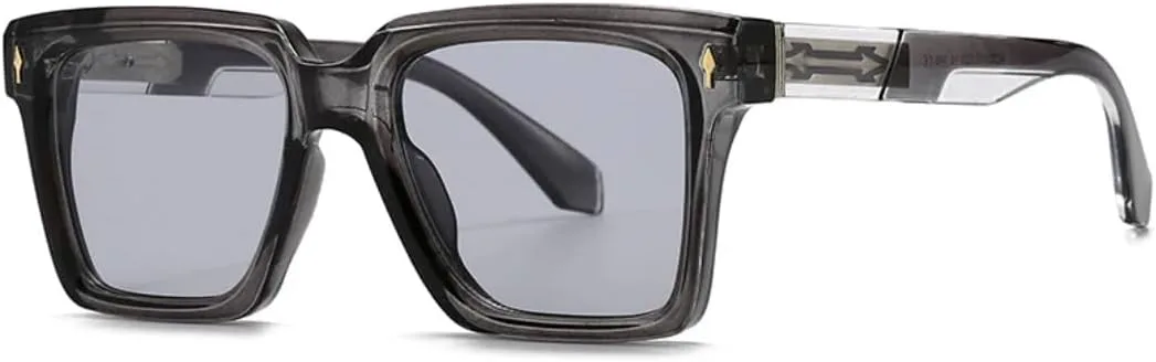 

Винтажные солнцезащитные очки с заклепками для женщин и мужчин, защита от УФ-излучения UV400, градиентный дизайн, роскошный стиль UATXTAU, Gray Light Gray