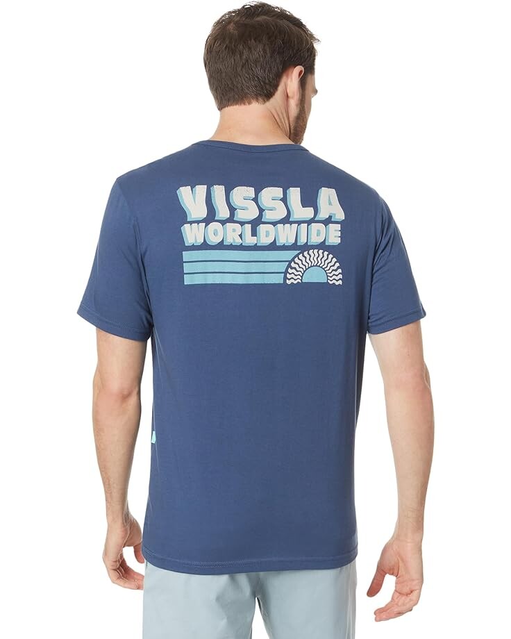 

Футболка VISSLA Speed Wobble Organic Pocket Short Sleeve Tee, цвет Dark Denim