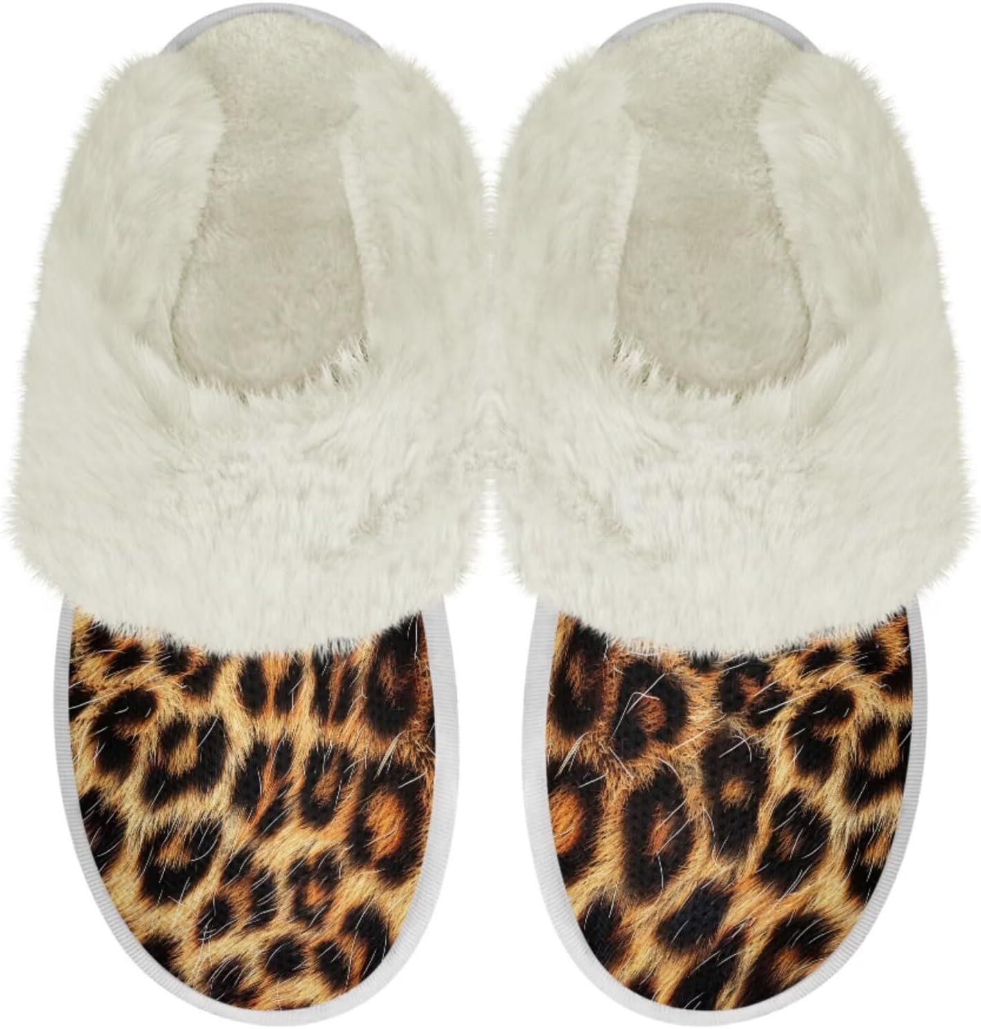 

Женские домашние тапочки Binienty, мужские тапочки, теплые зимние комнатные обувь, Leopard Pattern