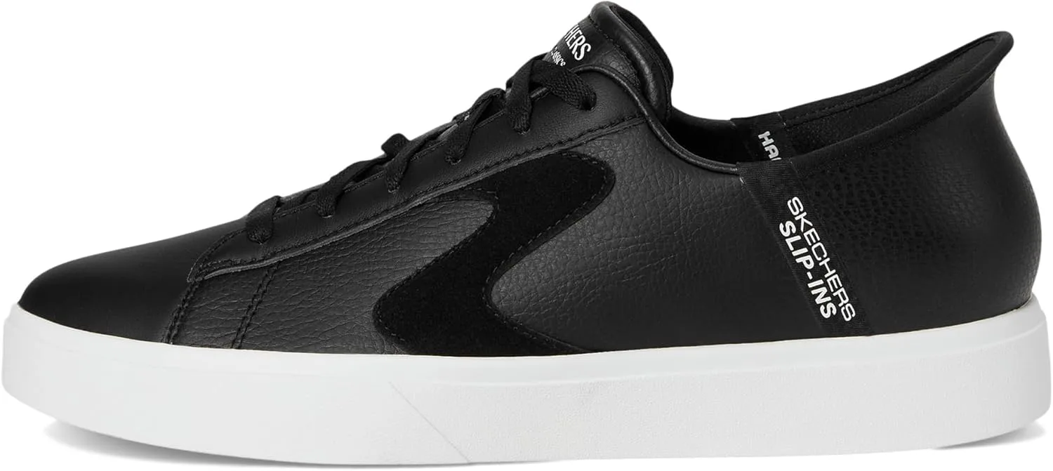 Мужские слипоны Skechers Eden LX - Strando Hands Free, черно-белый — фото 4