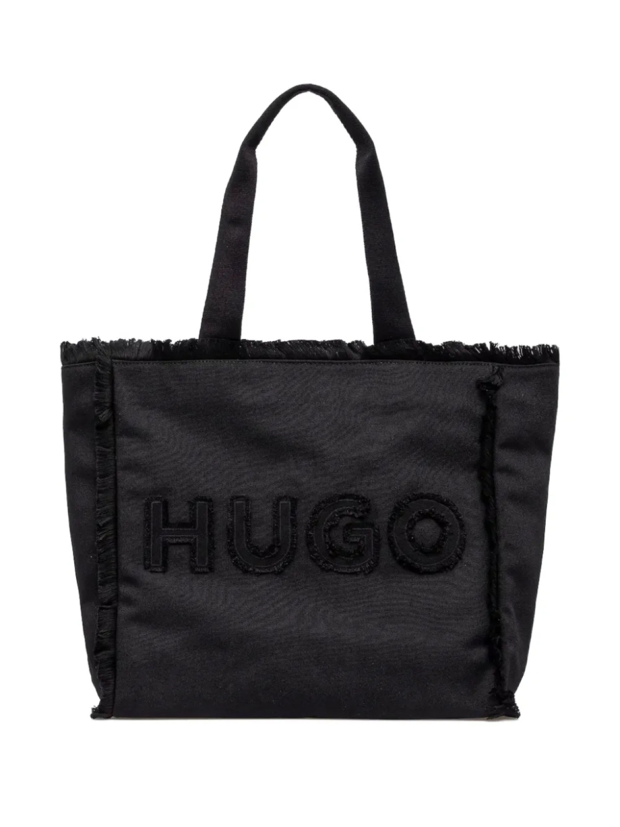 

Сумка-тоут с вышитым логотипом HUGO, черный