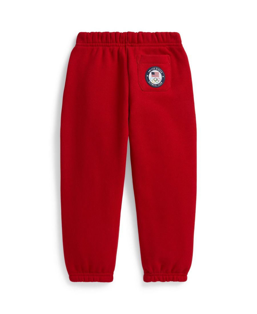Детские флисовые спортивные штаны для девочек, размеры 2T-6X Polo Ralph Lauren, Red — фото 2