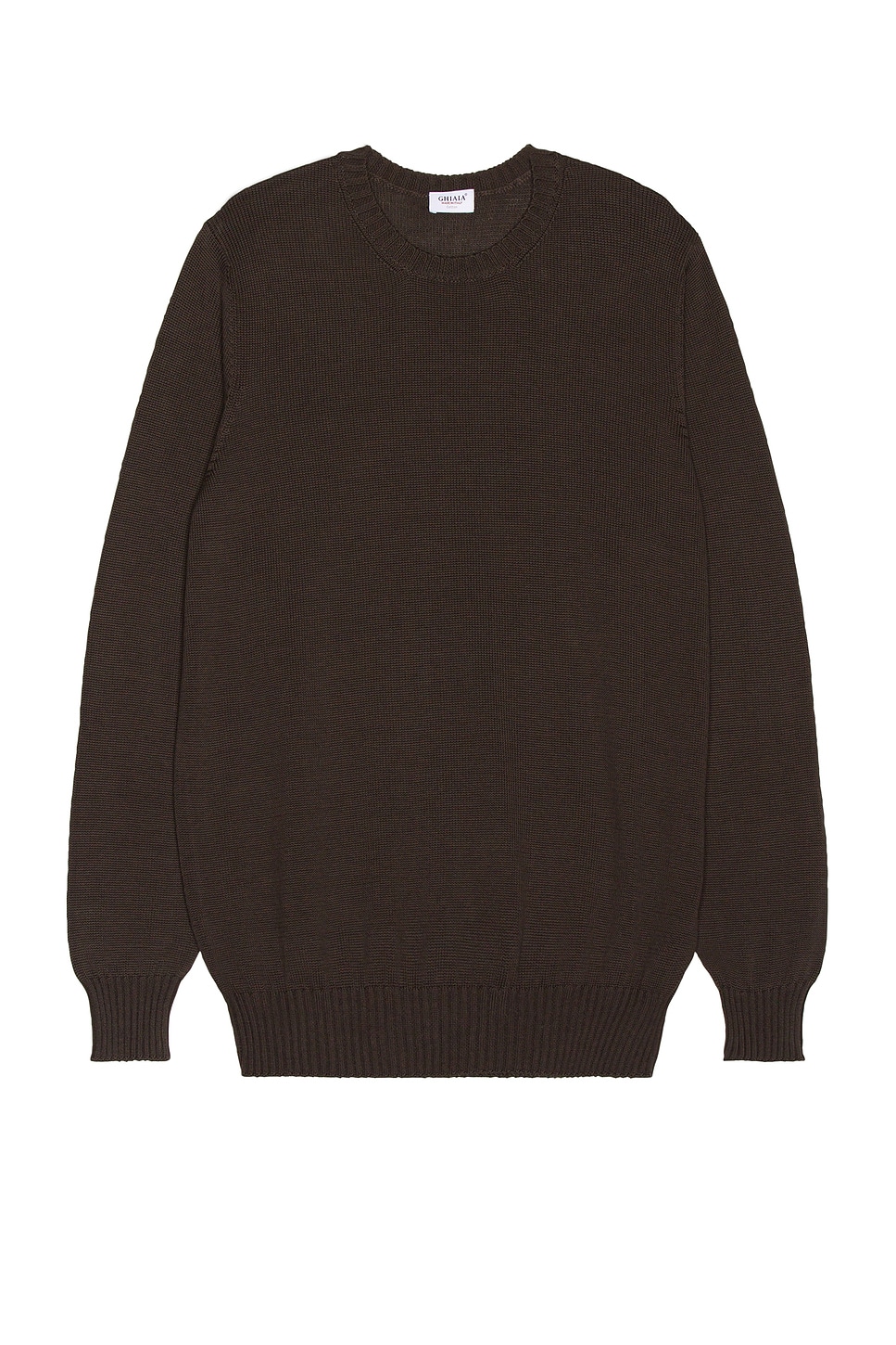 

Хлопковый свитер с круглым вырезом Ghiaia Cashmere, Military