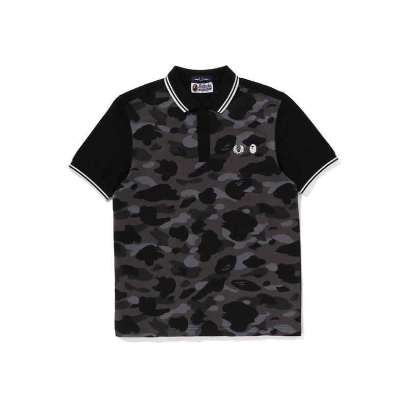 

Bape X Fred Perry Color Camo Polo A BATHING APE, черный BKX
