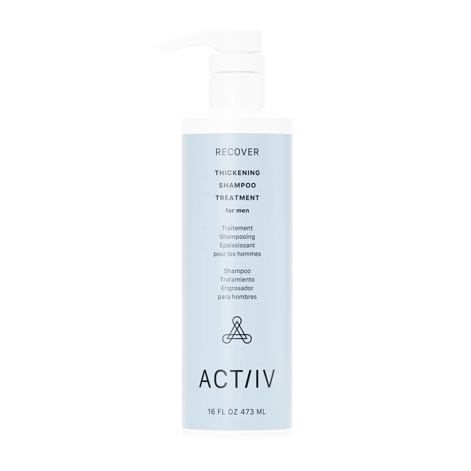 ACTIIV Recover Thickening Shampoo Treatment For Men для более густых и здоровых волос, поддержка здоровья кожи головы, на растительной основе, для окрашенных волос, веган, для всех типов волос 473 мл (1 шт.)