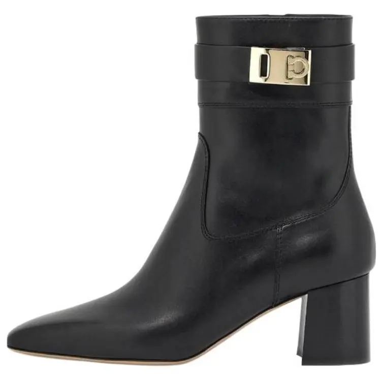 Ferragamo Ботильоны женские 7 см, черные