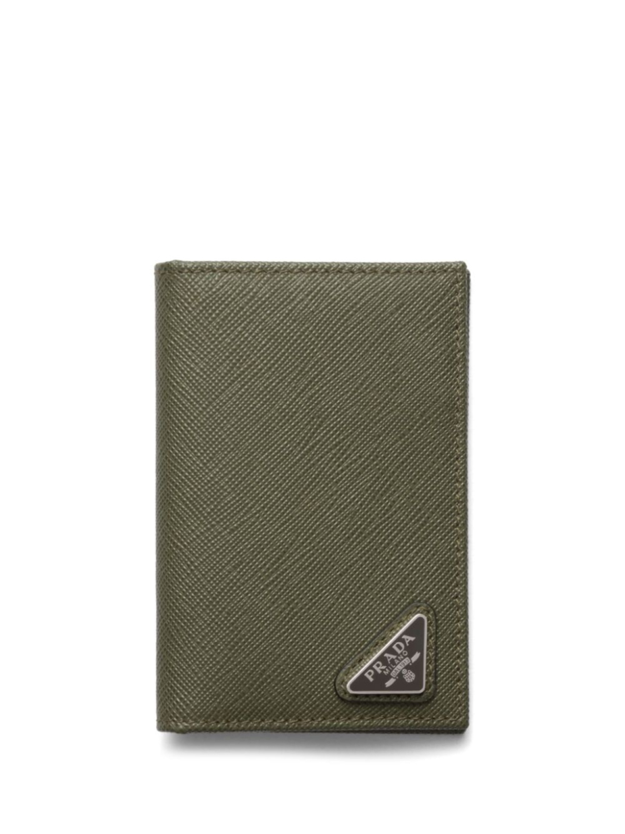 

Prada кошелек из сафьяновой кожи с логотипом, зеленый
