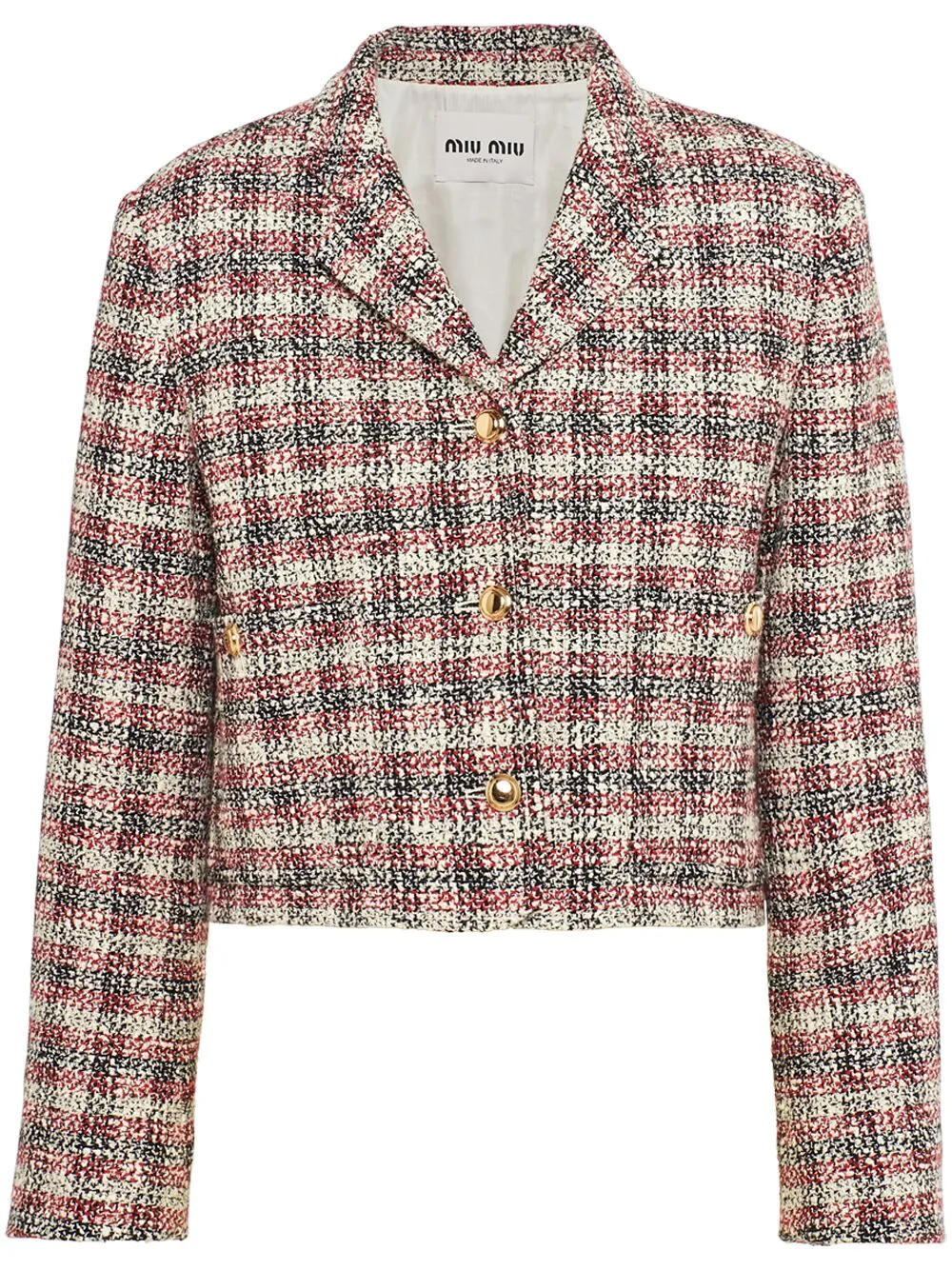 

Жакет в клетку MIU MIU, желтый