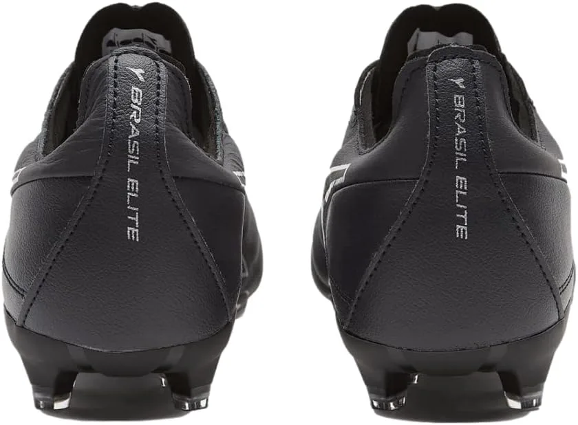 Футбольные бутсы Diadora Brasil Elite 2 LT LP12 для твердого грунта - сверхмягкий, водоотталкивающий верх из цельной телячьей кожи, подкладка из несжимаемой ткани, противоскользящая PU-подкладка на пятке, стелька с точками гибкости, черный — фото 4