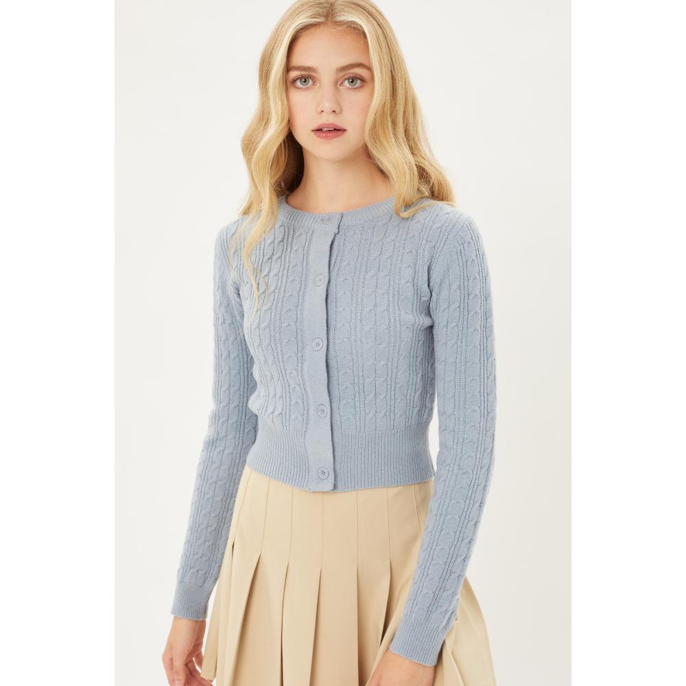 

Кардиган с длинными рукавами и застежкой-молнией FASHNZFAB, цвет blue stone