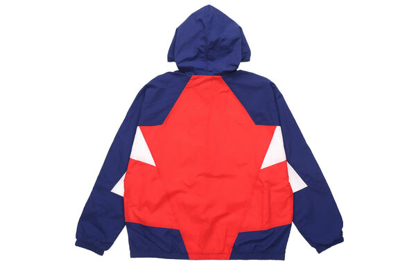 Куртка Nike Sportswear Heritage Windrunner Splicing hooded Woven Logo Jacket Red Blue Redblue, синий — фото 2