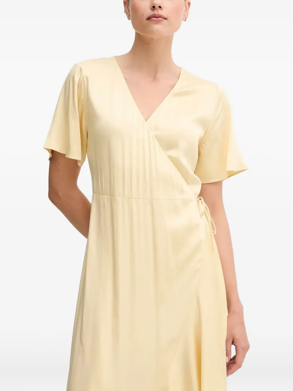 

Платье асимметричного кроя с оборками Gant, желтый