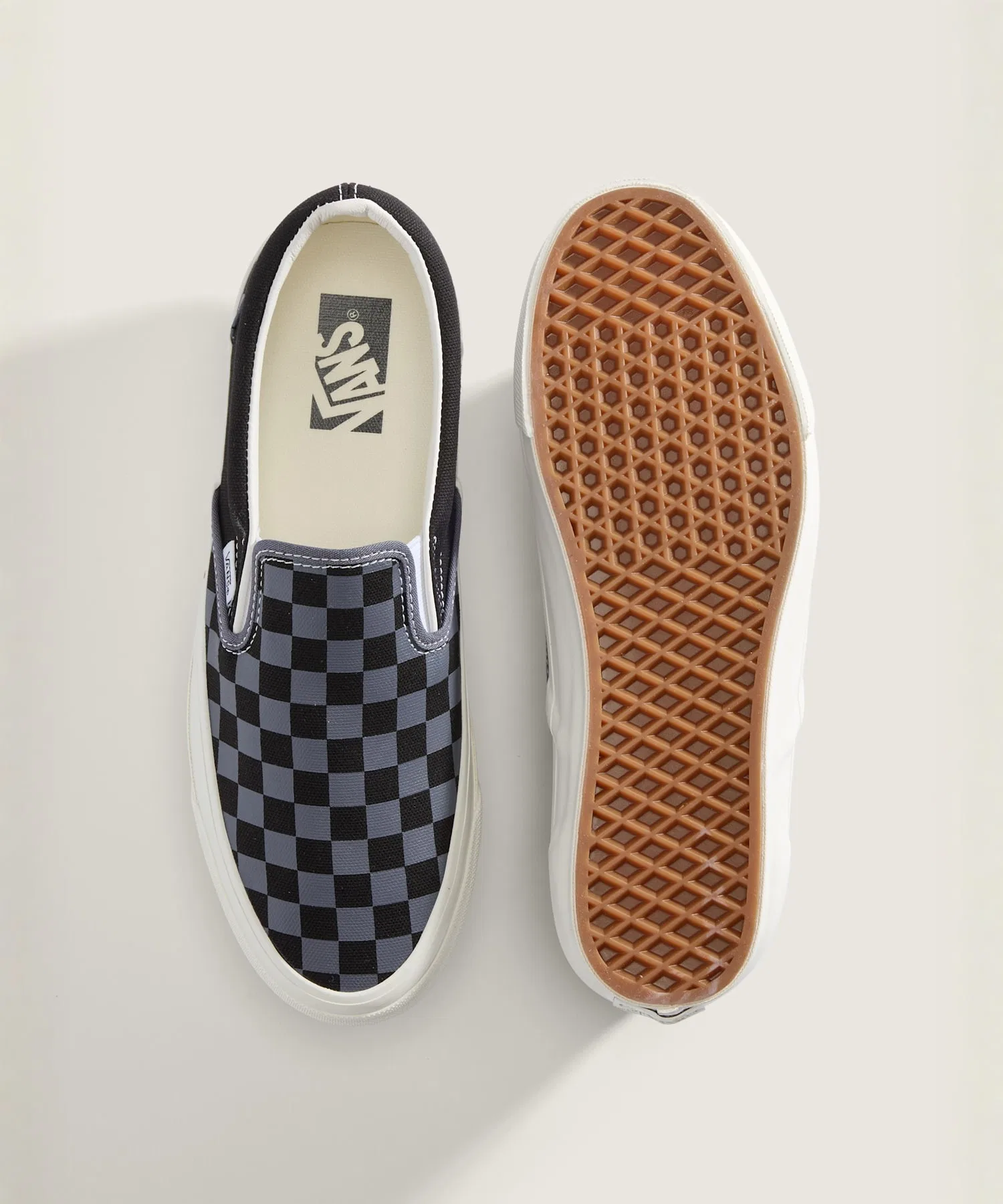 Мужские и женские кроссовки Vans LX Classic Slip-On 98 Checkerboard Steel Shadow VN000D9PFSM1 — фото 3