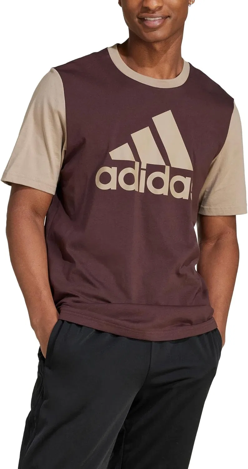 Футболка мужская adidas, цвет Shadow Brown/Blanch Cargo — фото 4