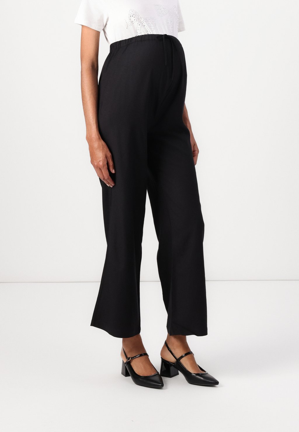 

Брюки LINEN BLEND WIDELEG Even&Odd Maternity, черный