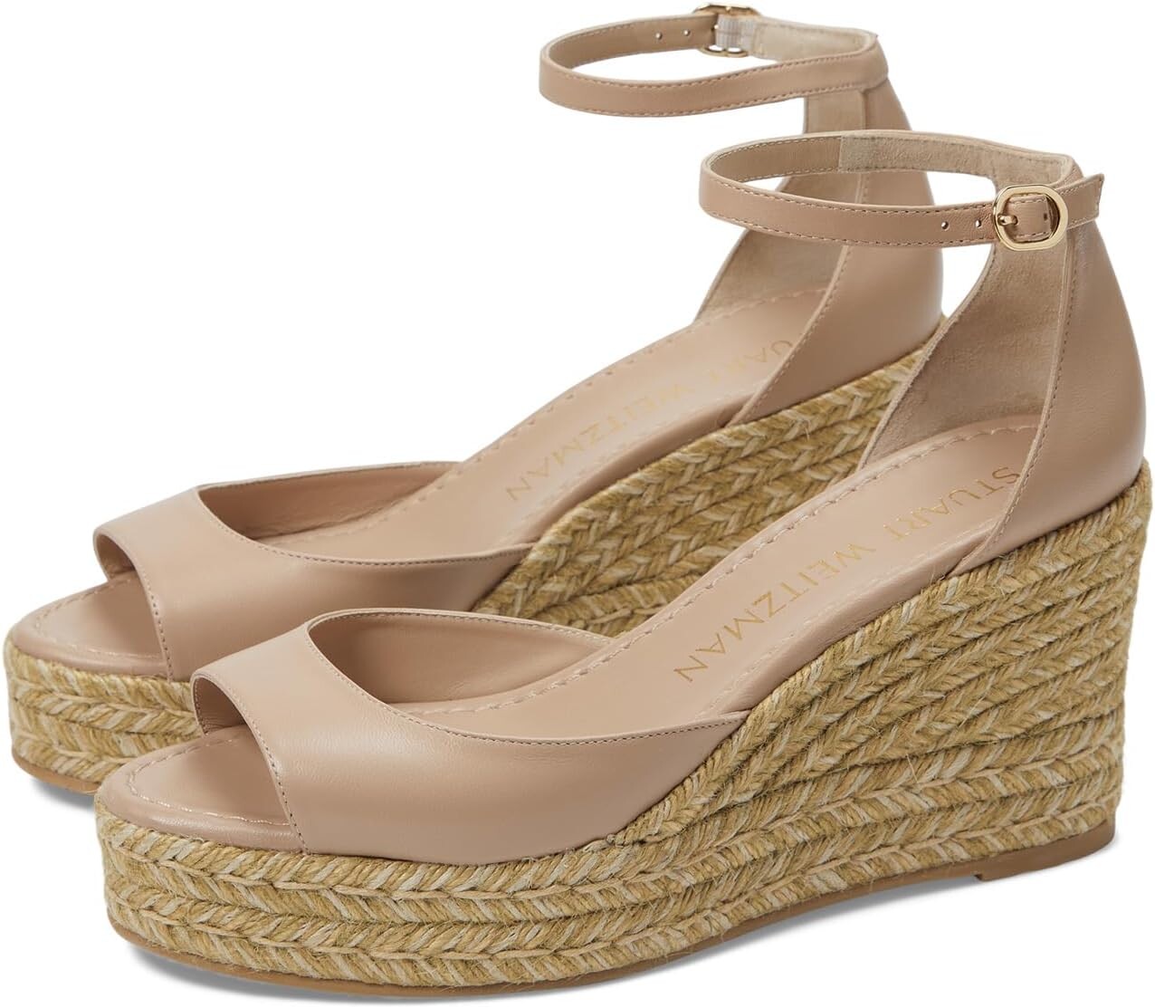 

Сандалии Stuart Weitzman Nudistia Espadrille Wedge, цвет Adobe