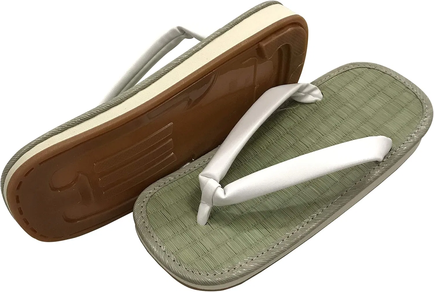 Сандалии из соломы rush grass, Edoten, Igusa White Thong