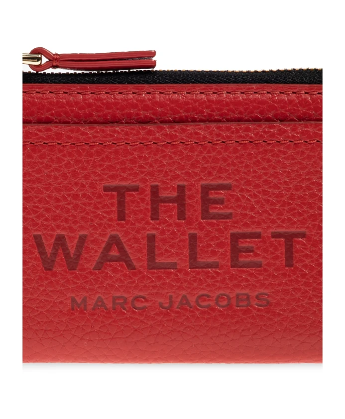 Кожаный многофункциональный кошелек на молнии сверху Marc Jacobs, красный — фото 4