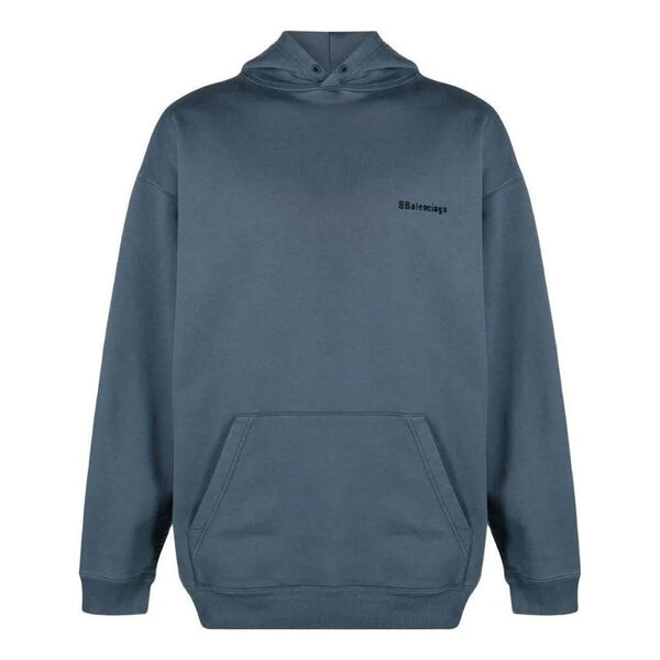 

Толстовка bb medium fit hoodie 'blue black' Balenciaga, синий