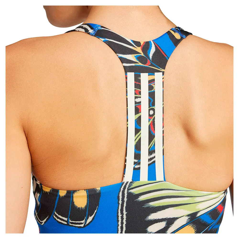 Спортивный бюстгальтер adidas X Farm Medium Impact Sports Bra, синий — фото 3