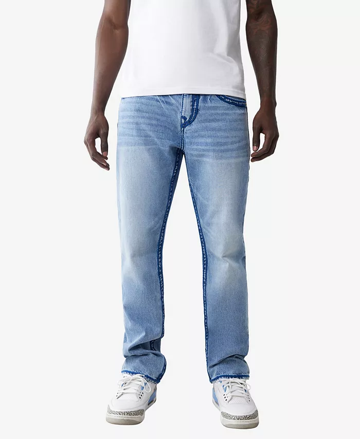 

Мужские прямые джинсы Ricky Rope Stitch Flap True Religion, синий