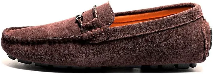 

Мужские замшевые повседневные лоферы Santimon, удобные офисные туфли без застежек, легкие для ходьбы, вождения и делового стиля