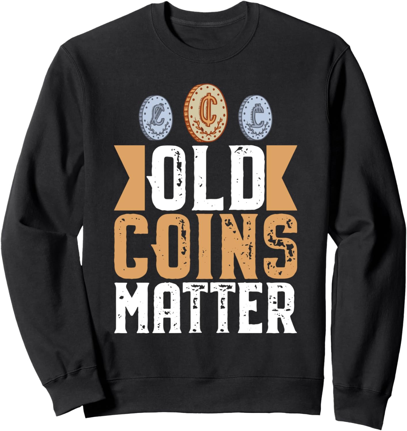 

Толстовка с нумизматическим дизайном «Старые монеты имеют значение» Coin Collector Designs For Numismatist, черный