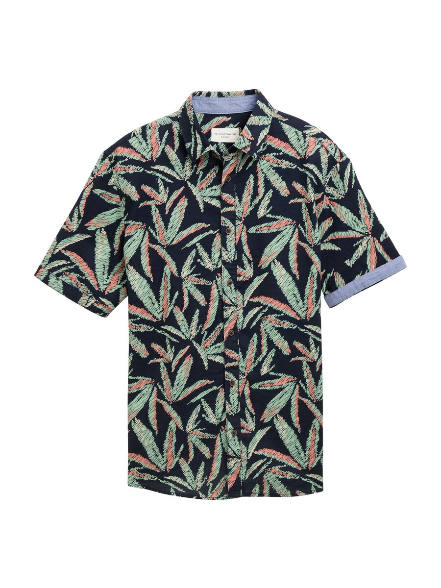 

Рубашка на пуговицах Comfort fit TOM TAILOR, цвет marine blue/Turquoise