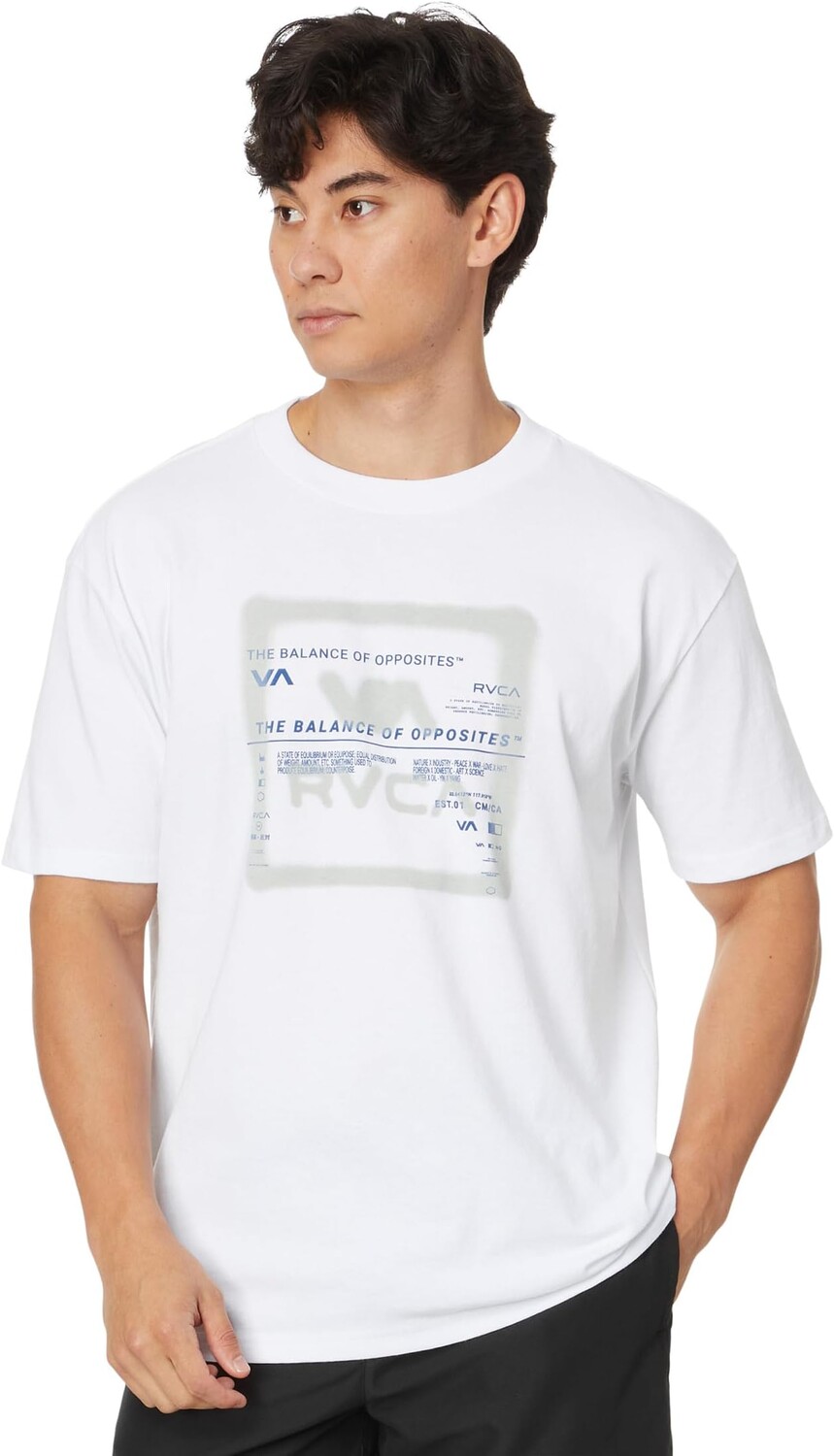 

Футболка RVCA Spray Text S/S, белый