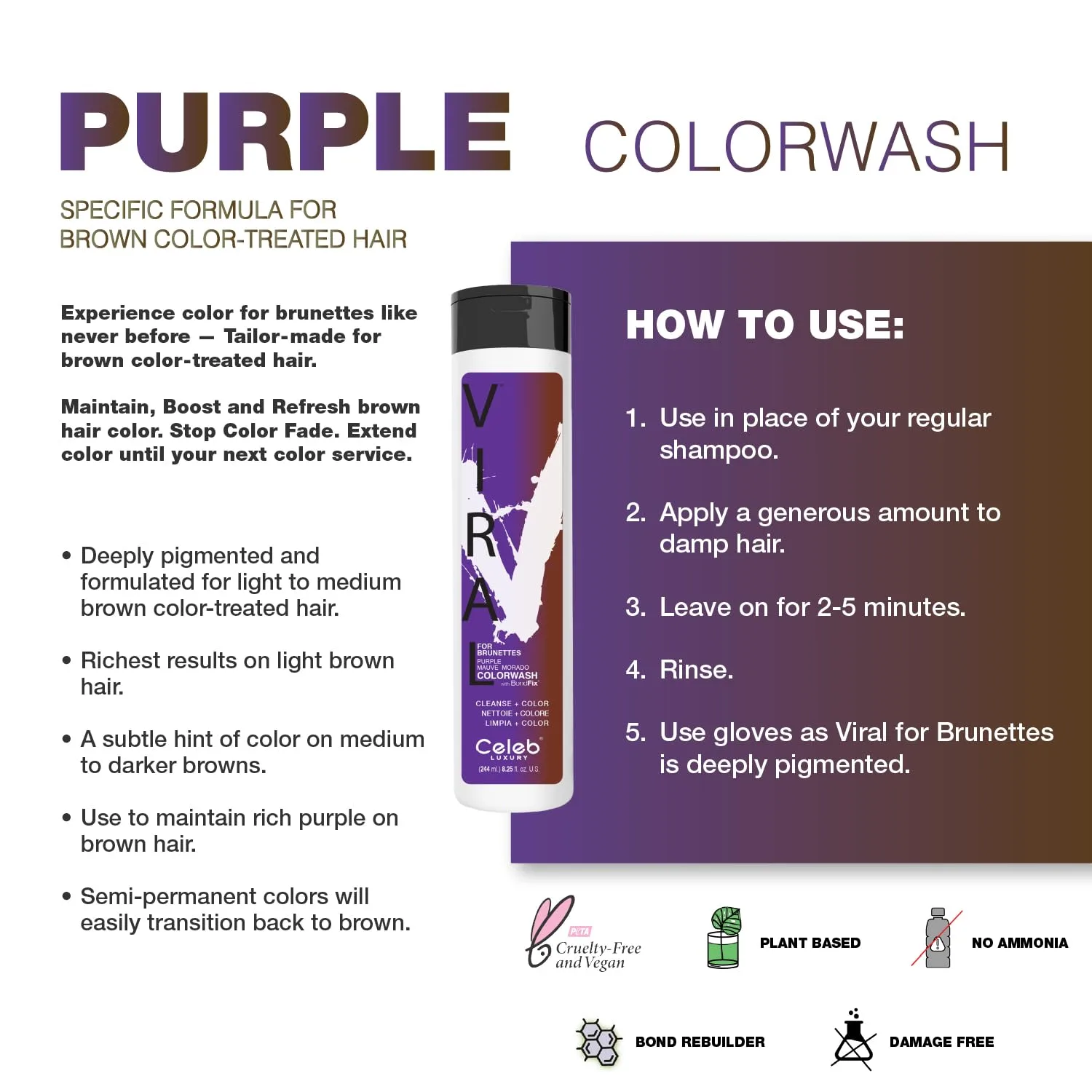 Шампунь Celeb Luxury Colorwash Color Depositing Shampoo — фото 3