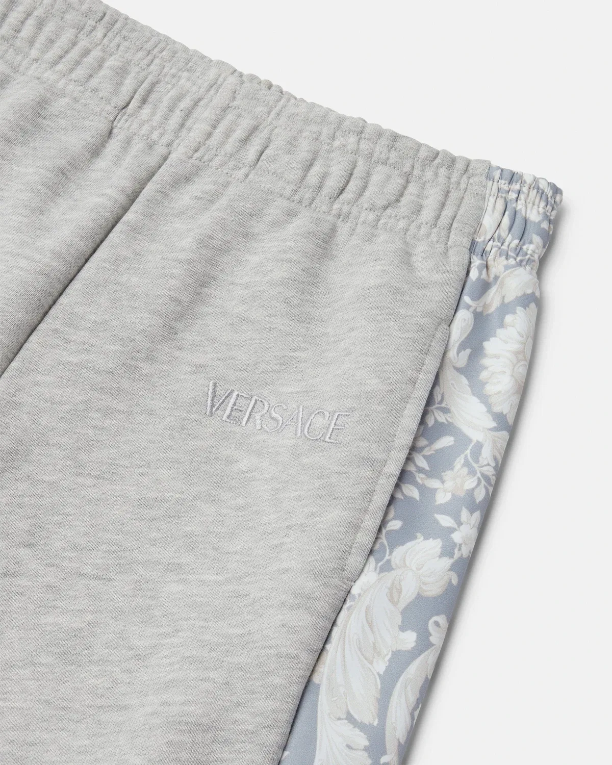 Детские спортивные штаны из хлопкового джерси с принтом VERSACE, серый — фото 4