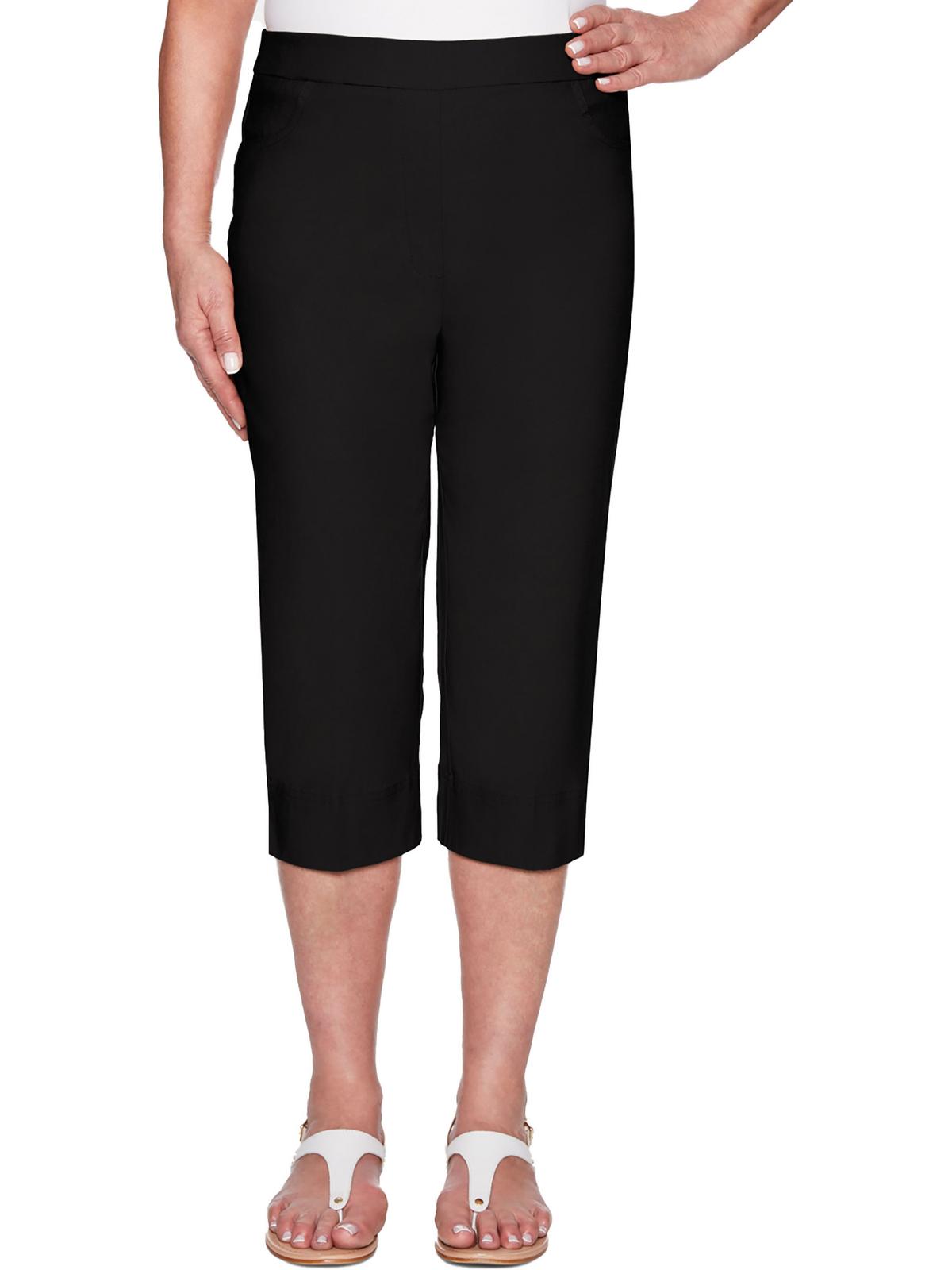 

Женские облегающие брюки-капри Petites Modern Fit Alfred Dunner, черный