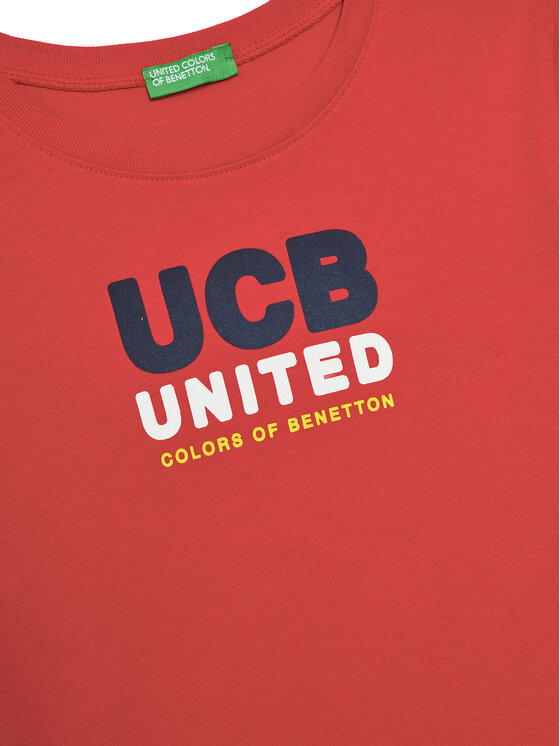Футболка обычного кроя 3I1XG10JO United Colors Of Benetton, красный — фото 3