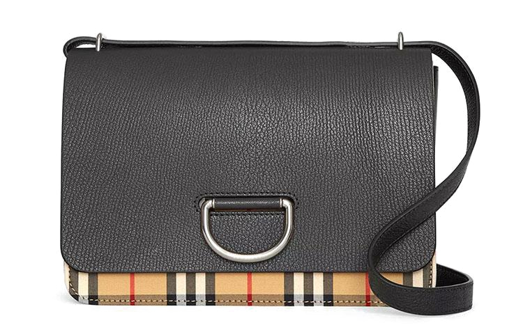 

Кожаная сумка через плечо женская черная Burberry