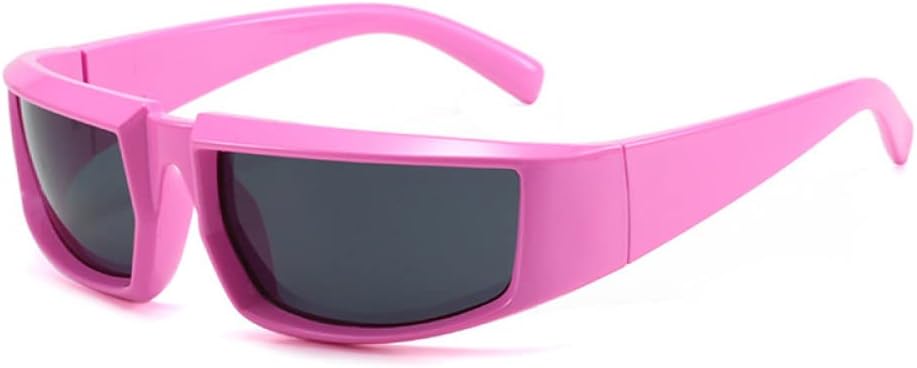 

Спортивные солнцезащитные очки в стиле стимпанк, серебристые, для женщин, зеркальные, для мужчин, панк, унисекс, для активного отдыха, с защитой от УФ-излучения UV400 MTZJH, Pink Black