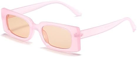 

Солнцезащитные очки прямоугольной формы для женщин в стиле ретро, ​​гелевые очки разных цветов, защита от УФ-излучения UV400, винтажные солнцезащитные очки для мужчин MTZJH, Pink