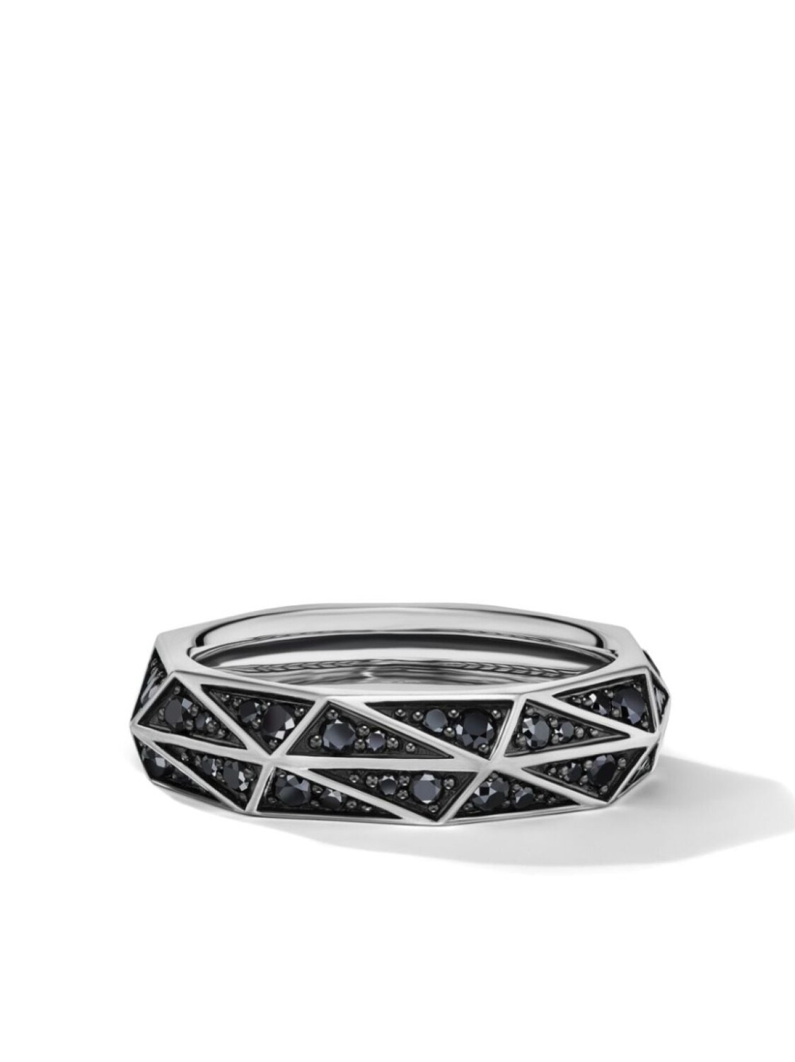 

Серебряное кольцо Torqued с бриллиантами David Yurman, серебряный