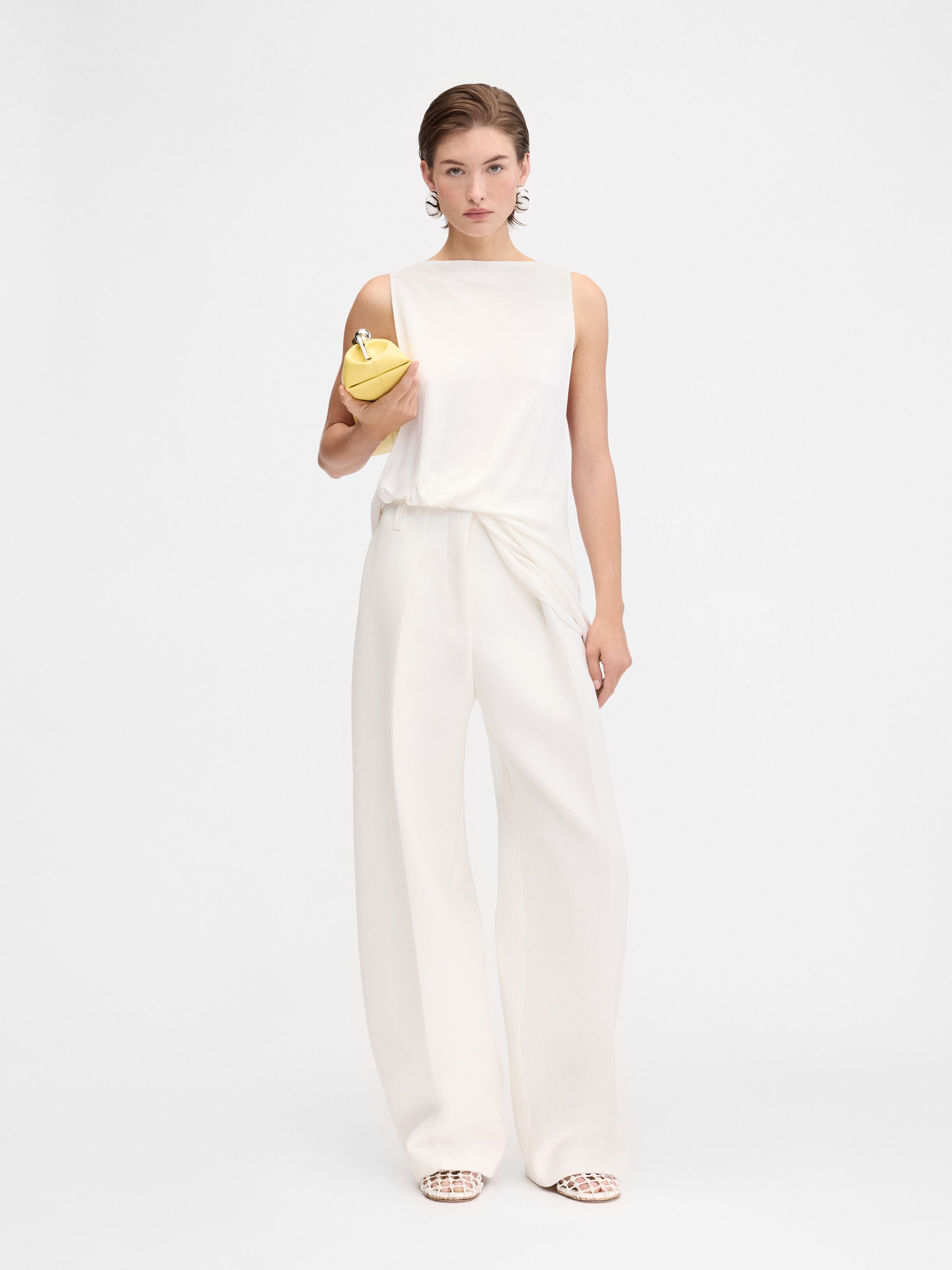 

Топ с квадратным вырезом JACQUEMUS The Peplo top, белый