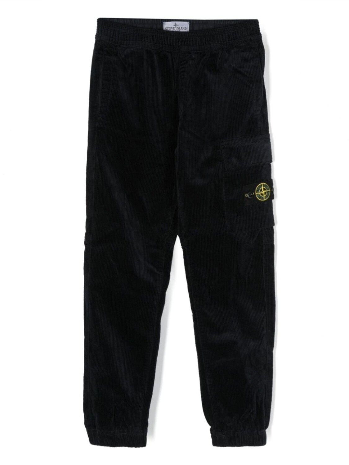 

Stone Island Junior вельветовые брюки с нашивкой Compass, синий