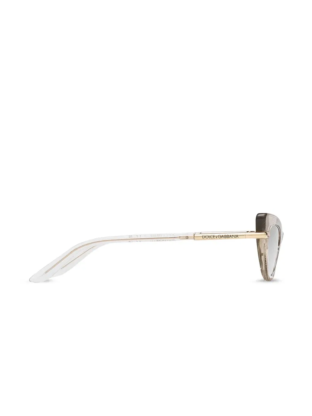 Солнцезащитные очки в оправе "кошачий глаз" с блестками Dolce & Gabbana, коричневый — фото 3