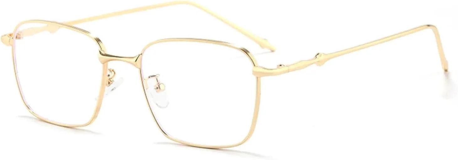 

Прямоугольные солнцезащитные очки для женщин, металлическая оправа, винтажные градиентные очки для мужчин, защита от УФ-излучения UV400 TVTBBVV, Gold Clear