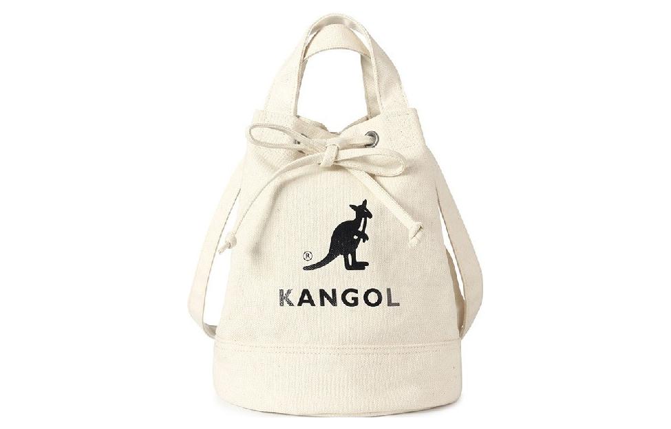 

Хлопковая сумка-ведро, через плечо, кроссбоди, повседневная унисекс Ecru KANGOL